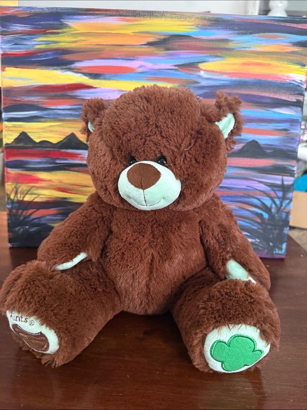Build A Bear Workshop Girl Scouts Thin Mints Teddy Bear Plush 16” Brown Stuffed